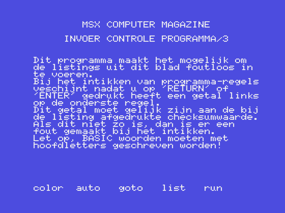 MSX Computer Magazine Progamma